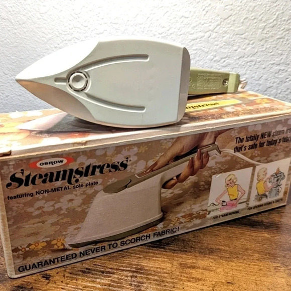 Osrow Other - Vintage Osrow Steamstress Steam Iron-Dead stock-1973-Original Box & Papers-Retro